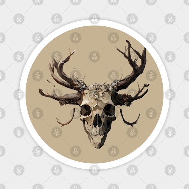 Cool Deer skull Magnet by Spaceboyishere